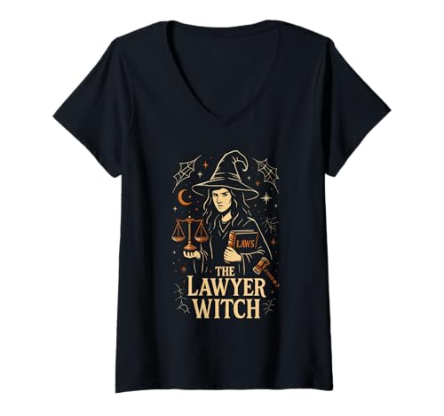 Damen Die Anwältin, Hexe, Fantasy, Design: Legal Magic T-Shirt mit V-Ausschnitt Damen Die Anwältin, Hexe, Fantasy, Design: Legal Magic T-Shirt mit V-Ausschnitt von Halloween Professions & Careers by NLTS