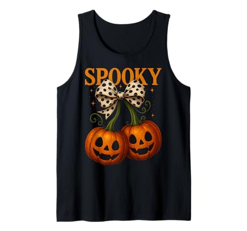 Halloween Kürbis Kirschen Herbst Mädchen Gruselige Jahreszeit Tank Top von Halloween Pumpkin Cherry Shirt