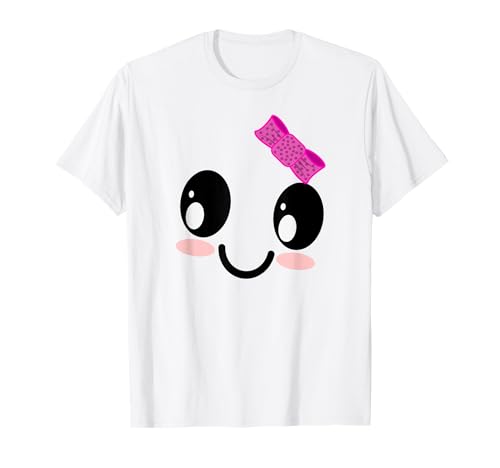 Süßes Gesicht eines Gespenstes mit Schleife für Mädchen T-Shirt von Halloween Pumpkin Creepy Scary Accessories Gear