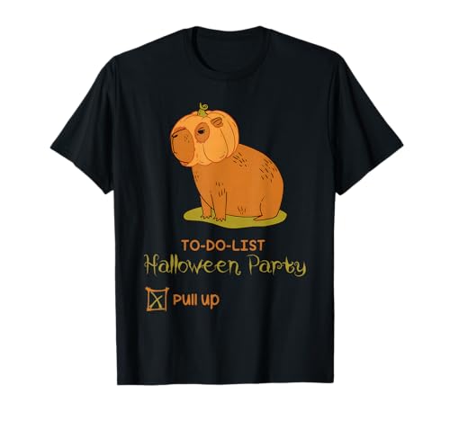 Halloween Capybara Ok I Pull Up Cute Capy Lover für Damen und Kinder T-Shirt Halloween Capybara Ok I Pull Up Cute Capy Lover für Damen und Kinder T-Shirt von Halloween Pumpkin Kawaii Capybara Co.