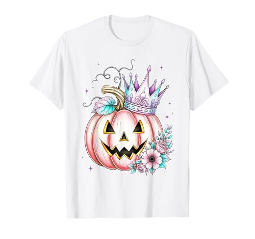 Pastellfarbene Kürbiskönigin, Halloween-Grafik für Frauen und Mädchen T-Shirt Pastellfarbene Kürbiskönigin, Halloween-Grafik für Frauen und Mädchen T-Shirt von Halloween - Pumpkin Queen