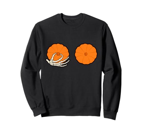 Kürbisbrust Halloween Lustig Skelett Hand Frauen Sweatshirt Kürbisbrust Halloween Lustig Skelett Hand Frauen Sweatshirt von Halloween Pumpkin Skeleton Hand Funny Spooky Women