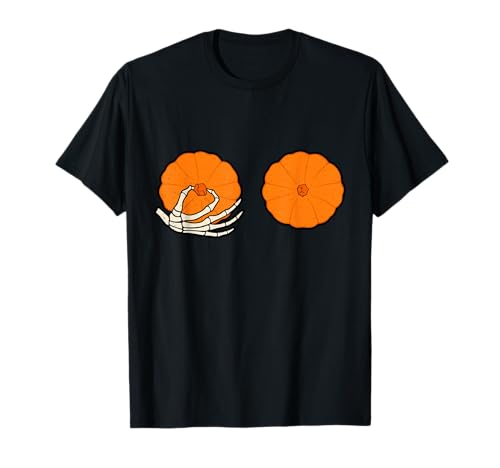 Kürbisbrust Halloween Lustig Skelett Hand Frauen T-Shirt Kürbisbrust Halloween Lustig Skelett Hand Frauen T-Shirt von Halloween Pumpkin Skeleton Hand Funny Spooky Women