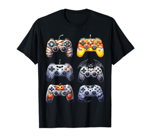 Halloween Skelett Zombie Gaming Controller Mama Jungen Kinder T-Shirt von Halloween Pumpkin Witch Gaming Lover Gifts Gamer