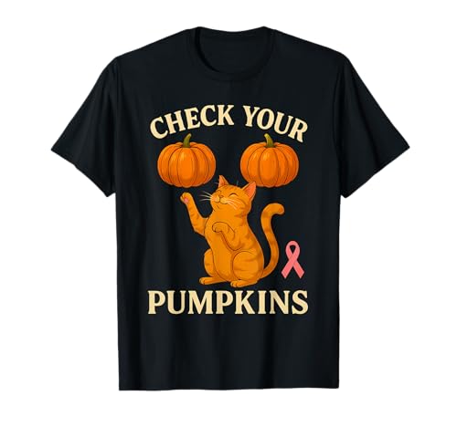 Check Your Pumpkins Breast Cancer Awareness Halloween Women T-Shirt Check Your Pumpkins Breast Cancer Awareness Halloween Women T-Shirt von Halloween Pumpkins Cat Breast Cancer Awareness