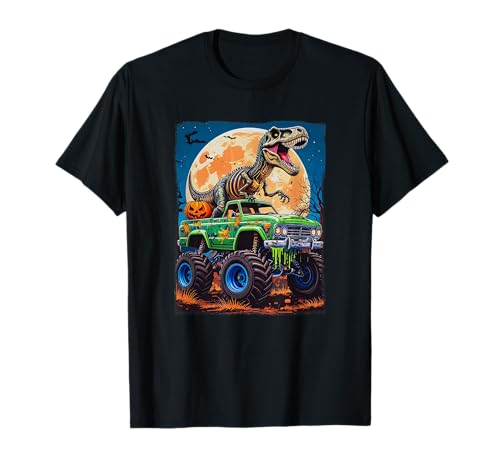 Halloween TRex Skelett Monster Truck Dinosaurier Jungen T-Shirt Halloween TRex Skelett Monster Truck Dinosaurier Jungen T-Shirt von Halloween Rex Skeleton Monster Truck Dinosaurier