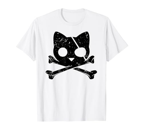 Piraten-Katzen-Totenkopf und gekreuzte Knochen Halloween für Männer, Frauen oder Kinder T-Shirt Piraten-Katzen-Totenkopf und gekreuzte Knochen Halloween für Männer, Frauen oder Kinder T-Shirt von Halloween Season is Here