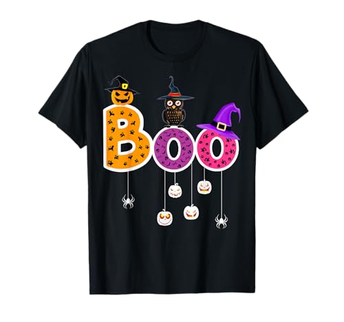 Halloween Shirt Hexe Geschenk Boo Damen Herren Jungen Kinder T-Shirt von Funny Halloween TShirts Store