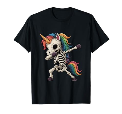 Halloween Dabbing Einhorn Skelett – Kinder Mädchen Jungen T-Shirt Halloween Dabbing Einhorn Skelett – Kinder Mädchen Jungen T-Shirt von Halloween Shirt Damen - Halloween Tshirt Herren