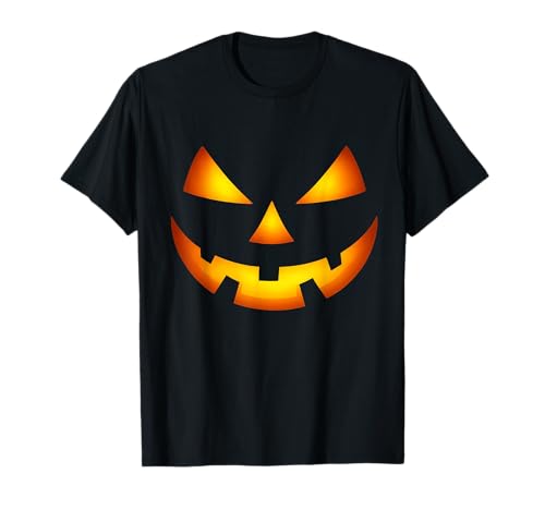 Kürbis Gesicht Lustiges Halloween Outfit Damen Herren T-Shirt Kürbis Gesicht Lustiges Halloween Outfit Damen Herren T-Shirt von Halloween Shirt Damen - Halloween Tshirt Herren
