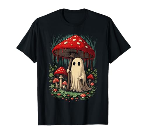 Cottagecore Halloween-Shirt Ghost Mushroom Spooky Damen Teenager T-Shirt Cottagecore Halloween-Shirt Ghost Mushroom Spooky Damen Teenager T-Shirt von Halloween Shirt Ghost Clothes Cute Mushroom Spooky