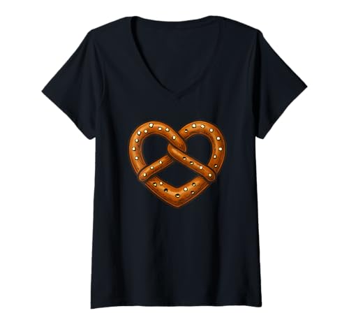 Damen Brezel Kostüm Lustig Halloween T-Shirt mit V-Ausschnitt Damen Brezel Kostüm Lustig Halloween T-Shirt mit V-Ausschnitt von Halloween Shirts By HustlaGirl