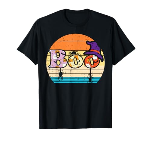 Boo Hexe Spinne Retro Halloween Herren Damen Mädchen Jungen Kinder T-Shirt Boo Hexe Spinne Retro Halloween Herren Damen Mädchen Jungen Kinder T-Shirt von Halloween Shirts For Women Men Kids Boys Girls