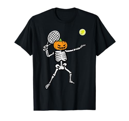 Halloween-Kürbis-Skelett-Tennis-Kostüm, Herren, Damen, Jungen, Kinder T-Shirt Halloween-Kürbis-Skelett-Tennis-Kostüm, Herren, Damen, Jungen, Kinder T-Shirt von Halloween Shirts For Women Men Kids Boys Girls