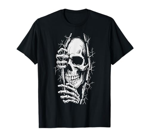 Halloween Skelett Outfit Damen Herren Gruseliges Halloween T-Shirt Halloween Skelett Outfit Damen Herren Gruseliges Halloween T-Shirt von Halloween Shirts Kostüme & Geschenke Damen Herren