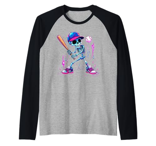 Men Women Kids Funny Halloween Drip Baseball Lovers Raglan Men Women Kids Funny Halloween Drip Baseball Lovers Raglan von Halloween Skeleton Baseball Player Dripping