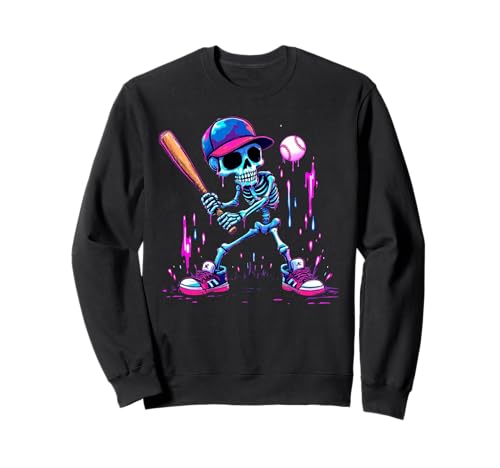 Men Women Kids Funny Halloween Drip Baseball Lovers Sweatshirt Men Women Kids Funny Halloween Drip Baseball Lovers Sweatshirt von Halloween Skeleton Baseball Player Dripping