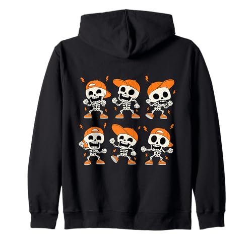 Kinder tanzendes Skelett Halloween Trick and Treat Kapuzenjacke Kinder tanzendes Skelett Halloween Trick and Treat Kapuzenjacke von Halloween Skeleton Dance Party Funny Skeleton