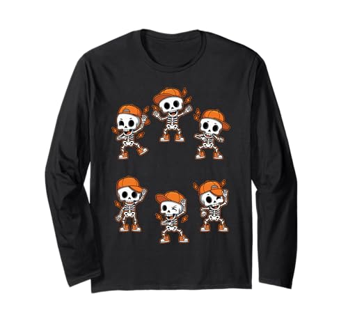 Tanzendes Skelett Kinder Halloween Niedlich Kawaii Lustig Langarmshirt Tanzendes Skelett Kinder Halloween Niedlich Kawaii Lustig Langarmshirt von Halloween Skeleton Dance Party Funny Skeleton