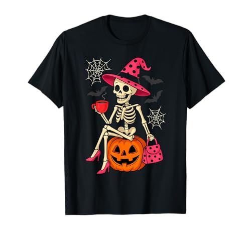Süßes Skelett Trinken Kaffee Halloween Kostüm Damen Mädchen T-Shirt Süßes Skelett Trinken Kaffee Halloween Kostüm Damen Mädchen T-Shirt von Halloween Skeleton Drinking Coffee