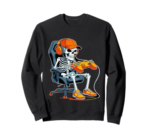 Halloween Skelett Gamer Video Gaming Jungen Herren Kinder Tees Sweatshirt Halloween Skelett Gamer Video Gaming Jungen Herren Kinder Tees Sweatshirt von Halloween Skeleton Gamer Tees for Kids and Men