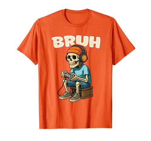 Bruh Skelett Halloween Videospiel Trick Or Treat Kids T-Shirt Bruh Skelett Halloween Videospiel Trick Or Treat Kids T-Shirt von Halloween Skeleton Gamer Video Gaming Tee Shirts