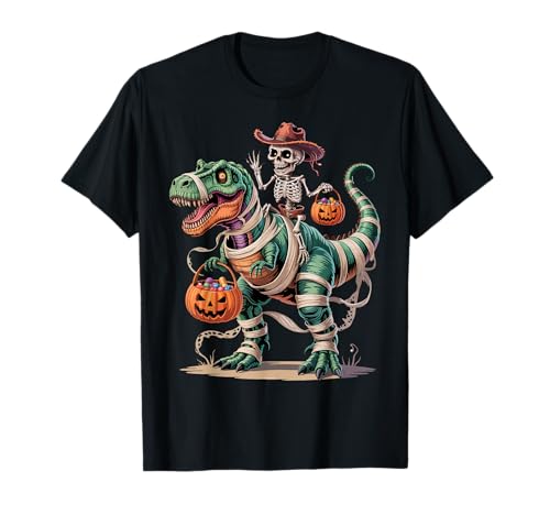Lustiges Cowboy-Skelett Reiten Mama Dinosaurier T Rex Halloween T-Shirt Lustiges Cowboy-Skelett Reiten Mama Dinosaurier T Rex Halloween T-Shirt von Halloween Skeleton Mummy Dinosaur Graphic