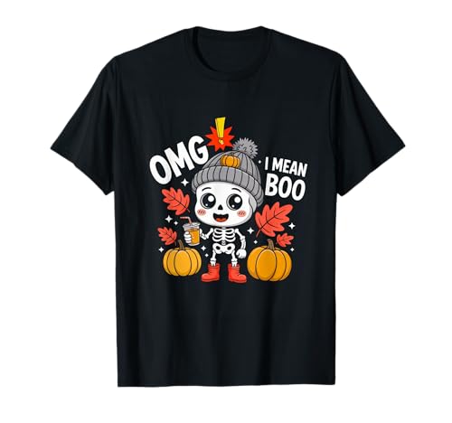 Niedliches Halloween-Skelett für Frauen Mädchen OMG I Mean Boo T-Shirt Niedliches Halloween-Skelett für Frauen Mädchen OMG I Mean Boo T-Shirt von Halloween Skeleton OMG Boo Tee Funny Pumpkin Gift