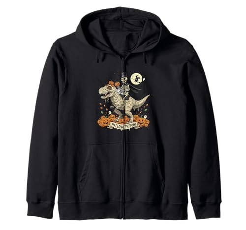 Halloween Skelett Reiten Mama Dinosaurier Kürbis Trex Kapuzenjacke Halloween Skelett Reiten Mama Dinosaurier Kürbis Trex Kapuzenjacke von Halloween Skeleton Riding Mummy Dinosaur