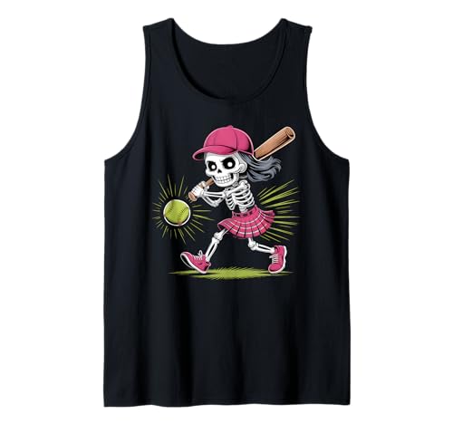 Skelett Mädchen Softball Halloween Kostüm Design Tank Top Skelett Mädchen Softball Halloween Kostüm Design Tank Top von Halloween Softball Skeleton Apparel