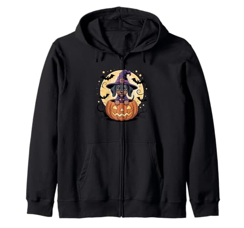 Cute Dachshund Jack O Lanterrn Halloween Costume Men Women Kapuzenjacke Cute Dachshund Jack O Lanterrn Halloween Costume Men Women Kapuzenjacke von Halloween Spooky Dachshund Apparel