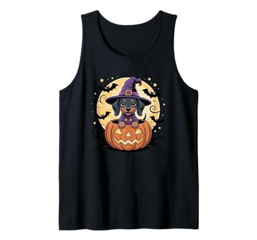 Cute Dachshund Jack O Lanterrn Halloween Costume Men Women Tank Top Cute Dachshund Jack O Lanterrn Halloween Costume Men Women Tank Top von Halloween Spooky Dachshund Apparel