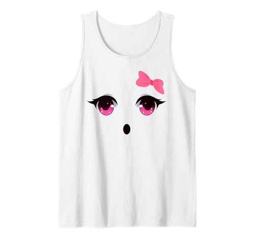 Cute Ghost Face with Bow for Girl Women Halloween Costume Tank Top von Halloween Spooky Ghost Skateboard By Gnineza