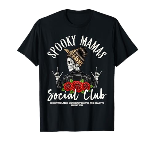 Spooky Mamas Social Club Halloween Vibe Skelett Frauen Lustig T-Shirt Spooky Mamas Social Club Halloween Vibe Skelett Frauen Lustig T-Shirt von Halloween - Spooky Mamas