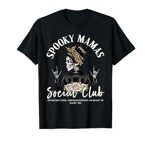 Spooky Mamas Social Club Halloween Vibe Skelett Frauen Lustig T-Shirt Spooky Mamas Social Club Halloween Vibe Skelett Frauen Lustig T-Shirt von Halloween - Spooky Mamas