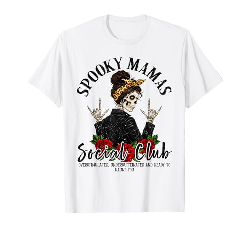 Spooky Mamas Social Club Halloween Vibe Skelett Frauen Lustig T-Shirt Spooky Mamas Social Club Halloween Vibe Skelett Frauen Lustig T-Shirt von Halloween - Spooky Mamas