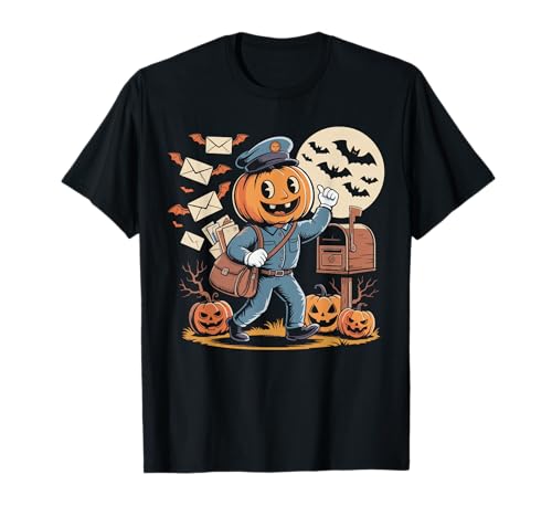 Gruselige Post Lieferung Kürbis Halloween Post Kostüm Herren Junge T-Shirt Gruselige Post Lieferung Kürbis Halloween Post Kostüm Herren Junge T-Shirt von Halloween Spooky Pumpkin Mail Carrier Tees