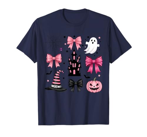 Halloween Pastell Niedlich Geist Kürbis Schleife Frauen Mädchen Jugend T-Shirt Halloween Pastell Niedlich Geist Kürbis Schleife Frauen Mädchen Jugend T-Shirt von Halloween Spooky Season Pumpkin