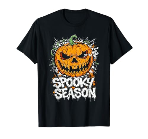 Gruselige Jahreszeit Halloween Kürbis Gesicht Grafik für Männer Frauen T-Shirt Gruselige Jahreszeit Halloween Kürbis Gesicht Grafik für Männer Frauen T-Shirt von Halloween - Spooky Season