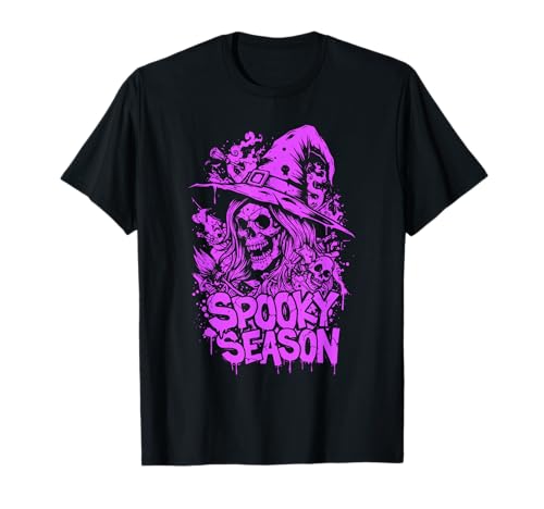 Gruselige Jahreszeit Hexe Schädel Halloween Kostüm für Damen & Mädchen T-Shirt Gruselige Jahreszeit Hexe Schädel Halloween Kostüm für Damen & Mädchen T-Shirt von Halloween - Spooky Season