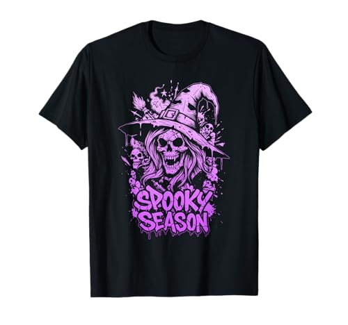 Gruselige Jahreszeit Hexe Schädel Halloween Kostüm für Damen & Mädchen T-Shirt Gruselige Jahreszeit Hexe Schädel Halloween Kostüm für Damen & Mädchen T-Shirt von Halloween - Spooky Season