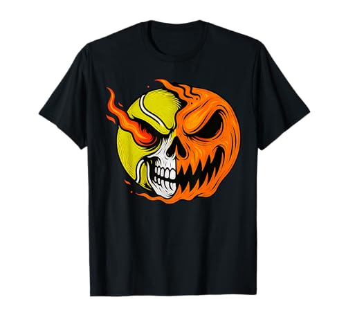 Kürbis Totenkopf Skelett Gruseliger Tennisspieler Kinder Halloween T-Shirt Kürbis Totenkopf Skelett Gruseliger Tennisspieler Kinder Halloween T-Shirt von Halloween Spooky Skeleton Tennis Player Pumpkin