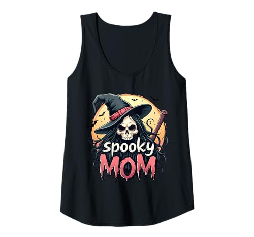 Damen Spooky Mom Hexe Halloween Spruch Tank Top Damen Spooky Mom Hexe Halloween Spruch Tank Top von Halloween Sprüche Kürbis Geist Geschenke