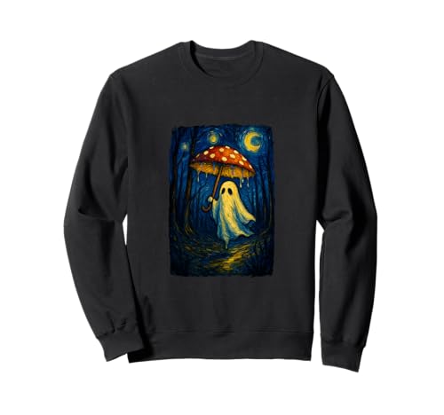 Geist Pilz Regenschirm Halloween Sternennacht Sweatshirt von Halloween T-Shirt