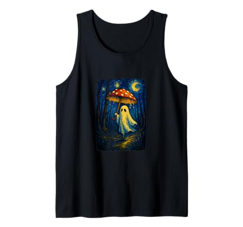 Geist Pilz Regenschirm Halloween Sternennacht Tank Top von Halloween T-Shirt