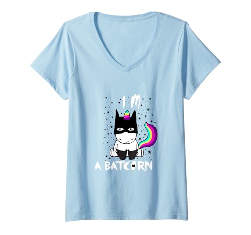 Damen I'm A BatCorn Boy Halloween Shirt , Born in Halloween T-Shirt T-Shirt mit V-Ausschnitt Damen I'm A BatCorn Boy Halloween Shirt , Born in Halloween T-Shirt T-Shirt mit V-Ausschnitt von Halloween T32