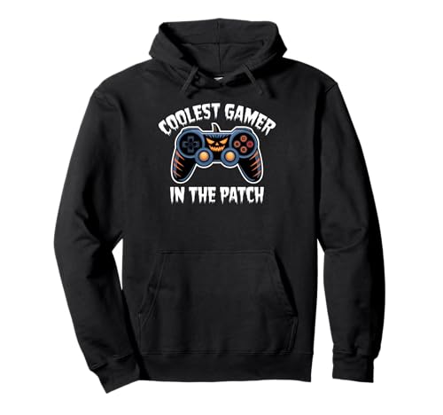 COOLEST GAMER IN THE PATCH Halloween Theme Game controller Pullover Hoodie COOLEST GAMER IN THE PATCH Halloween Theme Game controller Pullover Hoodie von Halloween Theme Game jack-o-lantern's face scary.