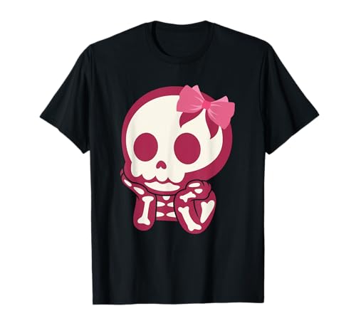 Niedlicher Totenkopf Röntgen Mädchen Rosa Skelett T-Shirt Niedlicher Totenkopf Röntgen Mädchen Rosa Skelett T-Shirt von Halloween Totenkopf Mädchen Strahlung