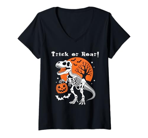 Damen Verrückter Hase mit Karotte – Gesunde Ironie T-Shirt mit V-Ausschnitt Damen Verrückter Hase mit Karotte – Gesunde Ironie T-Shirt mit V-Ausschnitt von Halloween Treats
