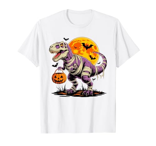Gruselige Mama T-Rex Halloween Mond Fledermaus Kürbis Kinder Humor T-Shirt Gruselige Mama T-Rex Halloween Mond Fledermaus Kürbis Kinder Humor T-Shirt von Halloween Trex Mummy Dino Costume Party Fun